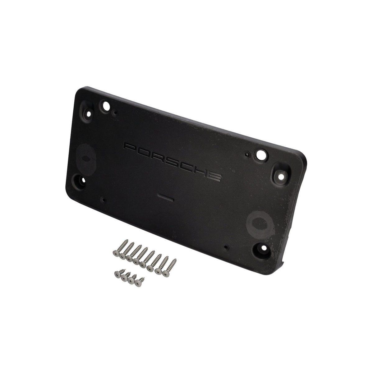 License plate holder with fastenings, matte black Porsche 992 – Genuine Part