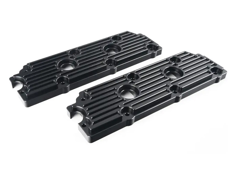 Ventildeckel oben, Aluminium schwarz eloxiert, Satz (2 Stück)