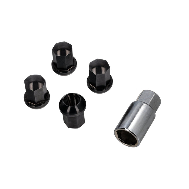 Wheel Lock Nut Set with Key, Black Aluminum G-Model, 964, 993