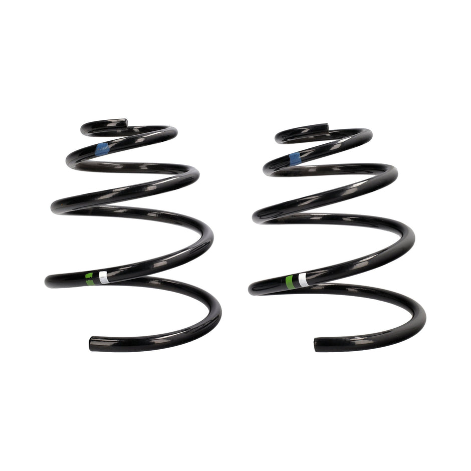 Front coil springs (pair) - green/white markings. Porsche 996 3.6 l Carrera 2 Coupe with sport suspension (M030) 2002-2005 (Porsche Original)