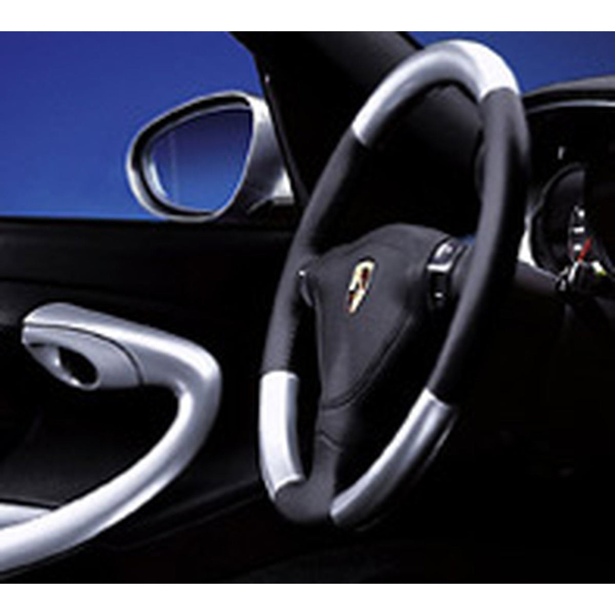 Steering wheel with aluminum grip. Porsche 993 / 996 / 986 (Porsche Original)