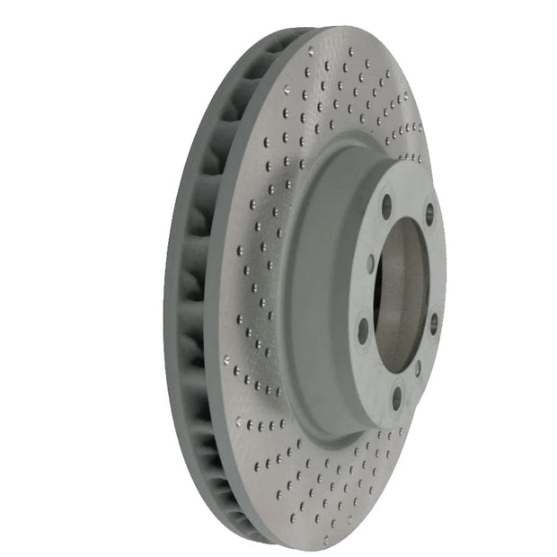 Brake disc front, drilled-slotted, monobloc, 330x34mm. Porsche 997 MKII