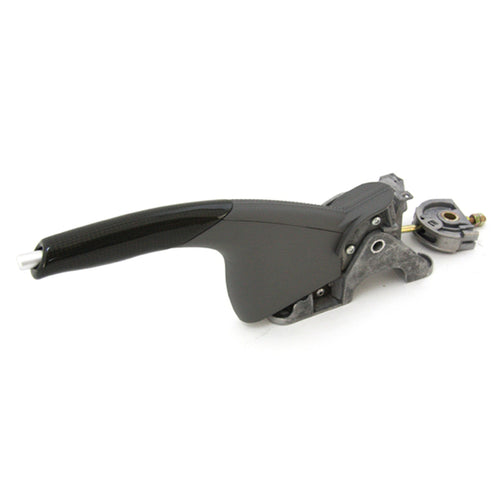 Handbremse in Carbon und Leder. Porsche 986 Boxster / 996 (Porsche Original)