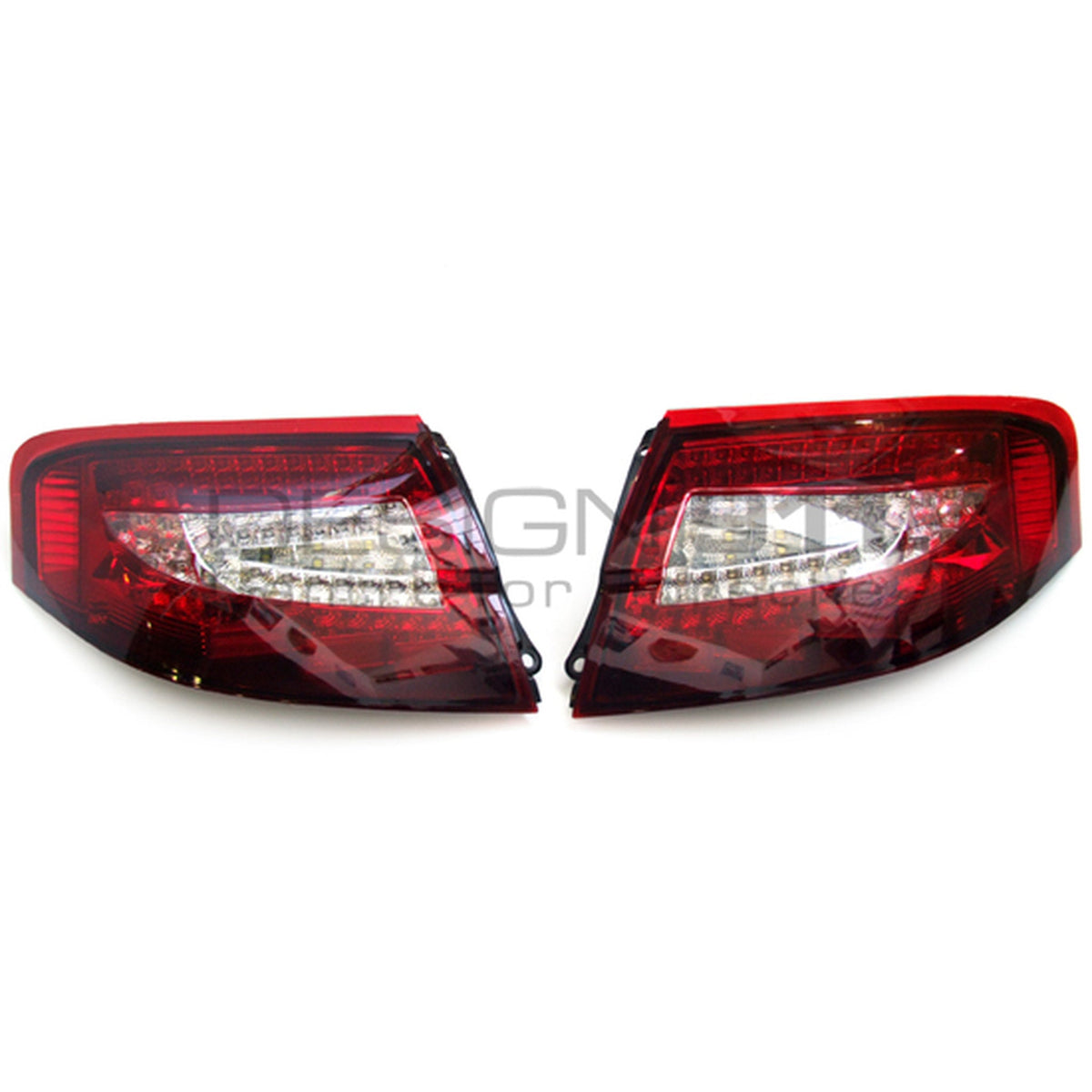 Blinker hinten, Klar / Rot mit LED Leuchtmittel für Porsche 996 Turbo / 996 C4S