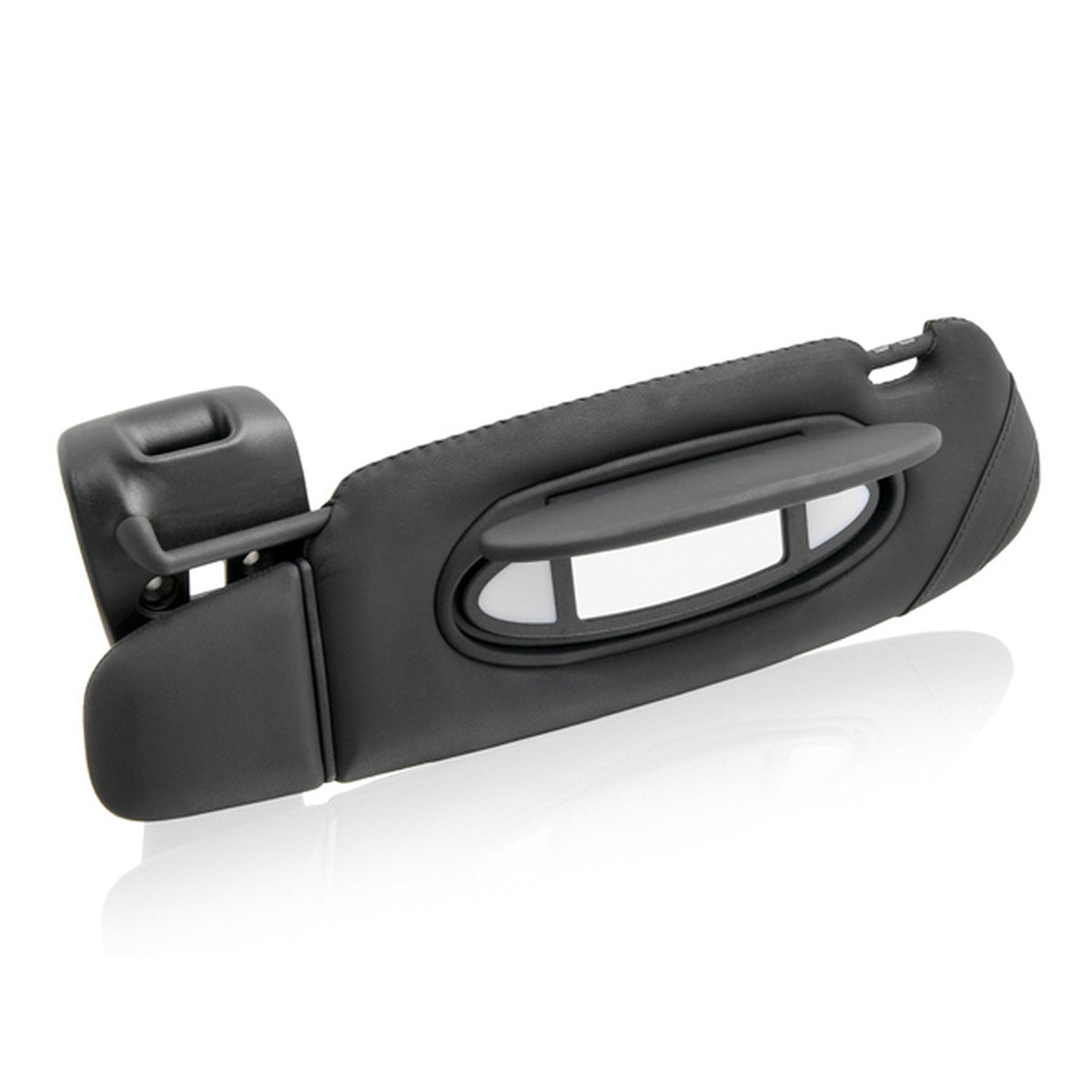 Sonnenblende, Leder, links, in Schwarz. Porsche 996 C2 / C4 (Porsche Original)