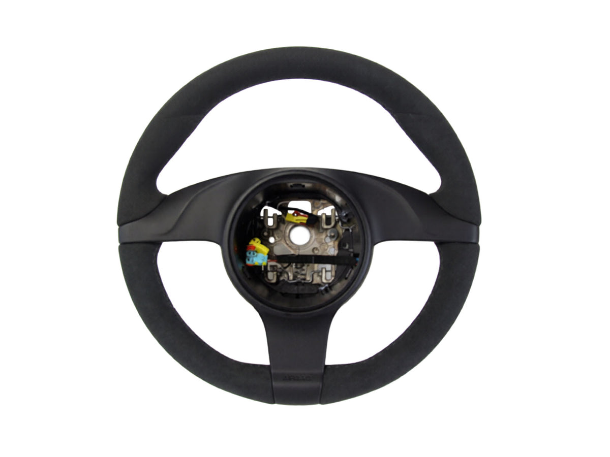 Steering wheel upholstered in black Alcantara. Porsche 997 / 987 Boxster / 987 Cayman - Porsche Original Part