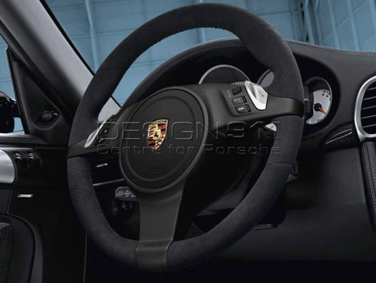 Multifunktionslenkrad in schwarzem Alcantara. Porsche 997 / 987 Boxster / 987C Cayman - Porsche Originalteil