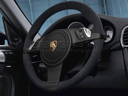 Multifunktionslenkrad in schwarzem Alcantara. Porsche 997 / 987 Boxster / 987C Cayman - Porsche Originalteil