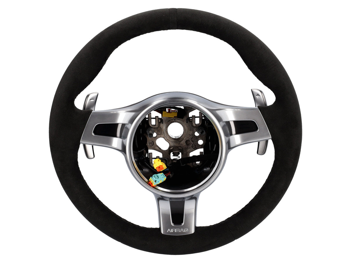 SportDesign Lenkrad mit schwarzem Alcantara gepolstert – Porsche Boxster/Cayman