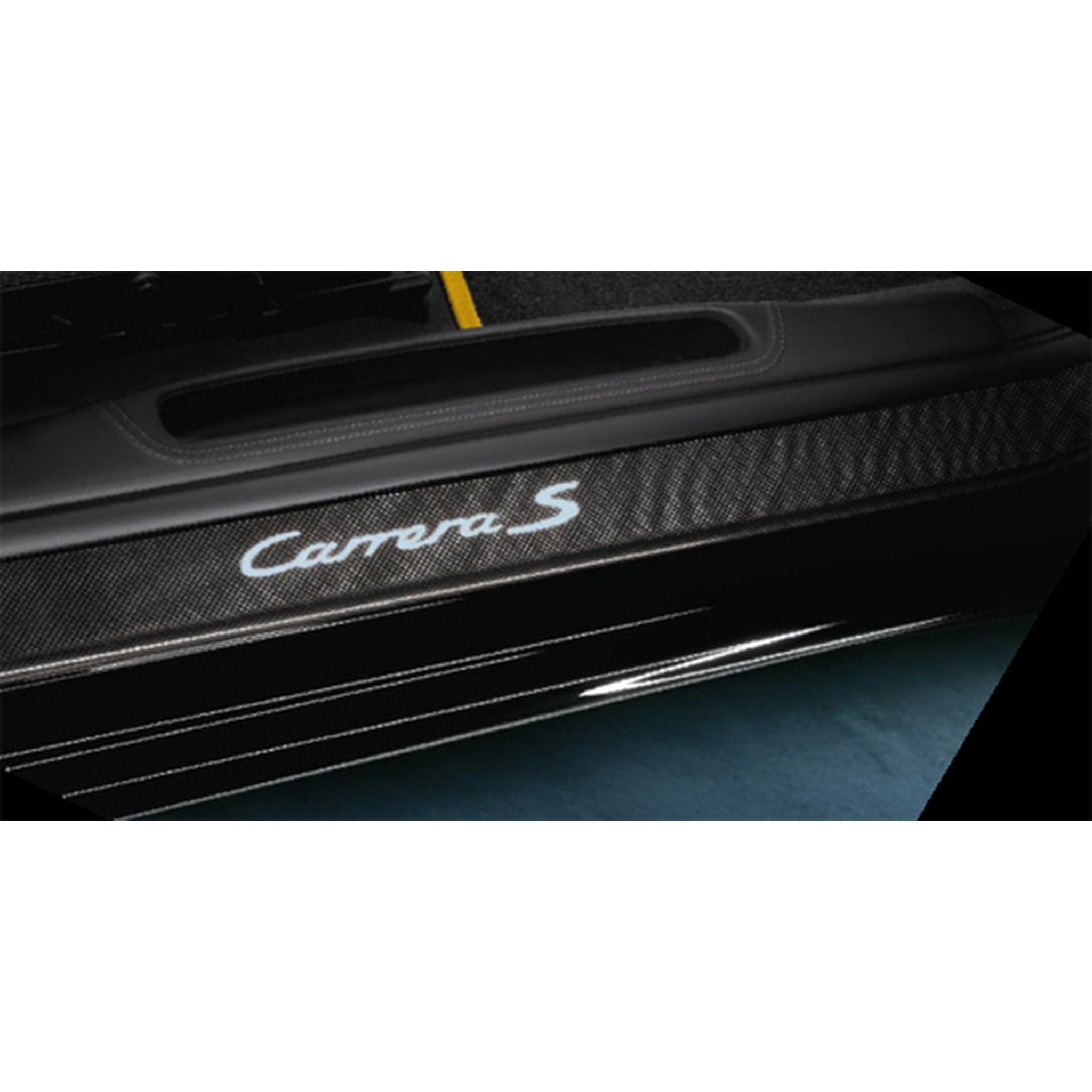 Side sill panels in carbon with illuminated logo. Porsche 997 MKI / 997 MKII - Porsche Original Part