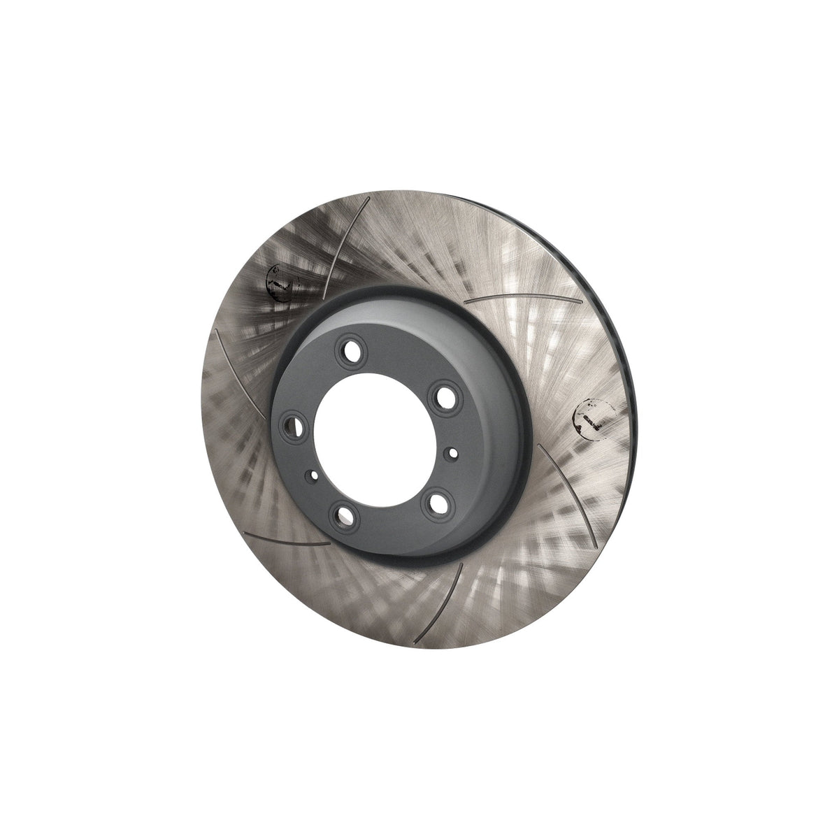 Front brake rotor, slotted. Porsche 997 TURBO (OE part number 99735140501 / 99735140601)