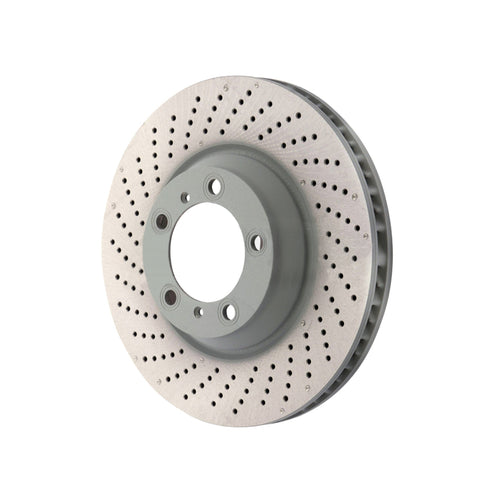 Bremsscheibe, vorne, gebohrt-gerillt, Monoblock, 350 x 34 mm. Porsche 997 TURBO