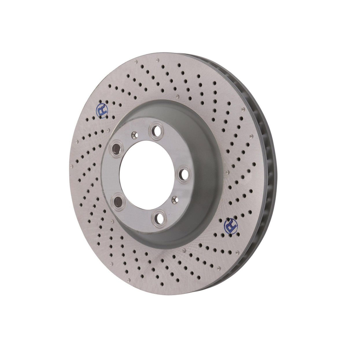Brake disc, front, drilled-slotted, monobloc, 350x34mm. Porsche 997 I422