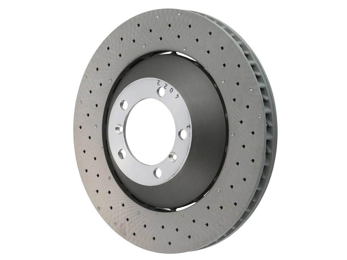 Brake disc, front, light, drilled and grooved, 380 x 34 mm. Porsche 997 GT3 2010>>