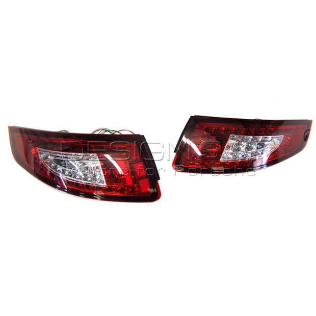 Rear turn signals, clear/red v3 with LED bulbs Porsche 997