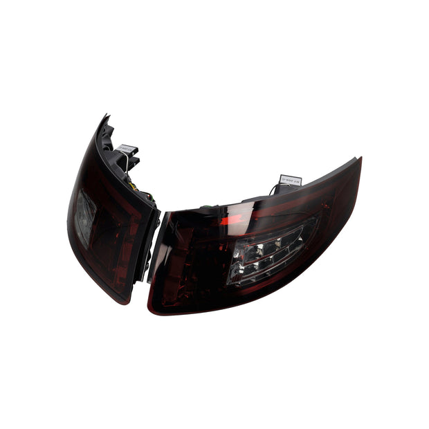 Rear turn signals, smoked/red v3 with LED bulbs Porsche 997