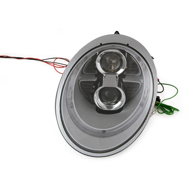 Headlights Dual-Projector Xenon + Aurora Light, Silver. Porsche 997 05-08 RHD