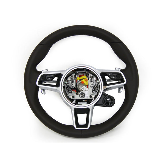 Multifunction Sports Steering Wheel, Leather – Porsche Original Part – Porsche 718 Boxster / Cayman