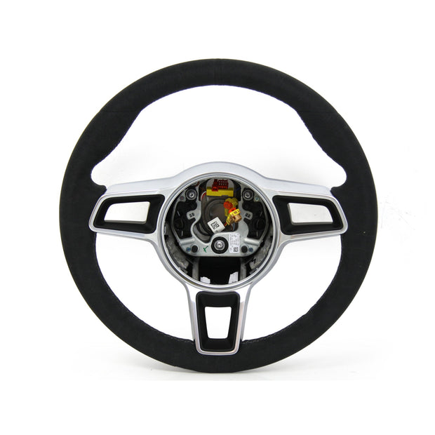 Lenkrad Schwarzes Alcantara / Platingrau. Porsche Cayman GT4 – Porsche Boxster/Cayman