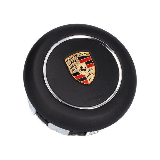 Porsche Genuine Part – Steering Wheel Airbag Unit, Black Leather. Porsche 982 Boxster Spyder / 981 Cayman GT4 / 991.2 Carrera / 991.2 Turbo / 991 GT3