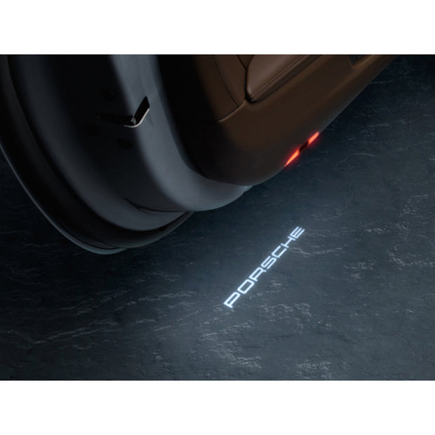 Porsche Originalteil – LED-Türprojektoren „PORSCHE“ Schriftzug. Porsche 991 (911) / Macan / Cayenne