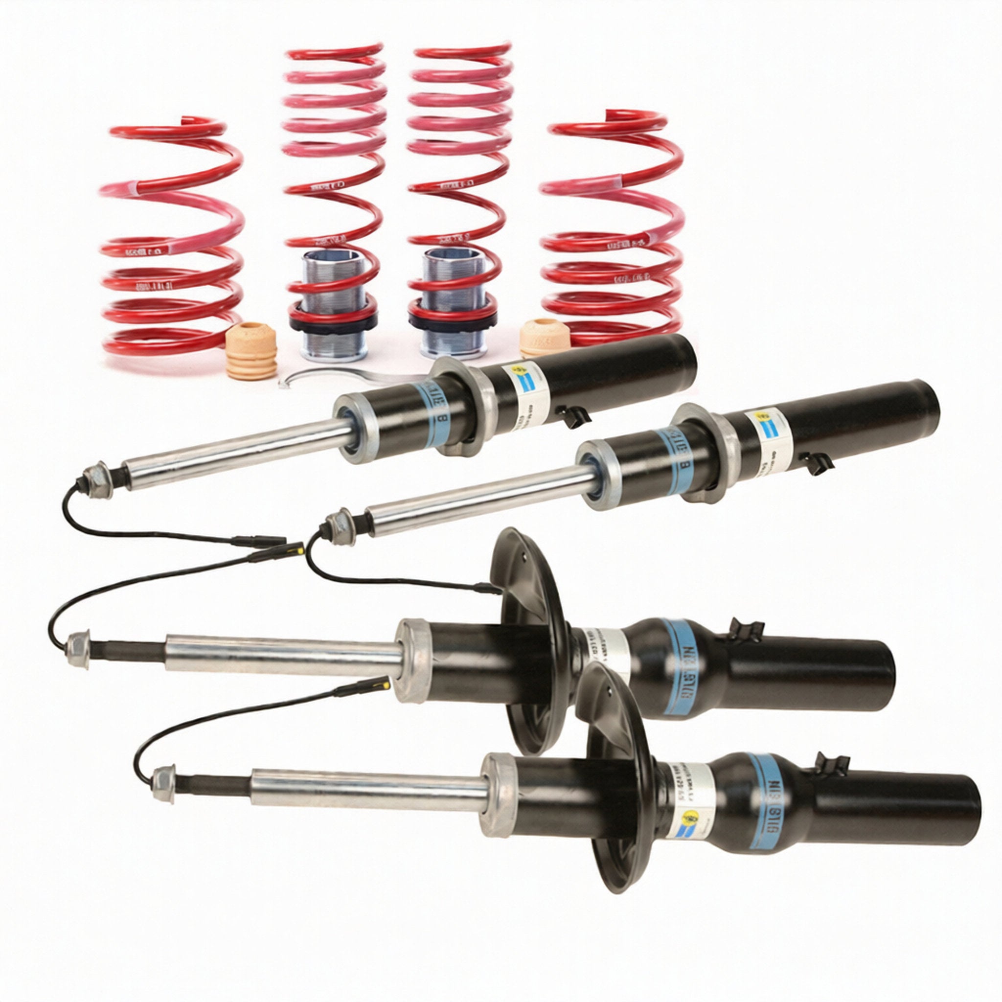Bilstein B4 Damptronic Stoßdämpfer vorne und hinten & VTF Tieferlegungsfedern – Porsche Boxster/Cayman