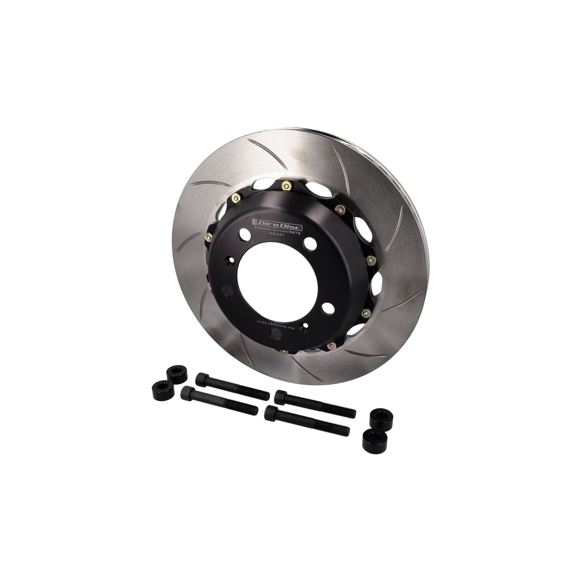 Brake Disc Slotted 2-Piece REAR 987 Cayman S/R & 987 Boxster S – Porsche Boxster/Cayman