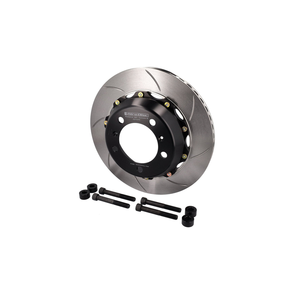 Slotted brake disc, 2-piece, REAR 981/718 Boxster/Cayman – Porsche Boxster/Cayman