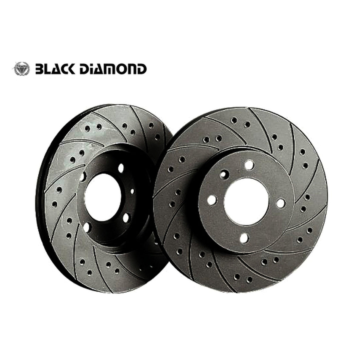 Black Diamond CROSS-DRILLED & GROOVED Performance Brake Discs FRONT. Porsche 944 TURBO 86-88