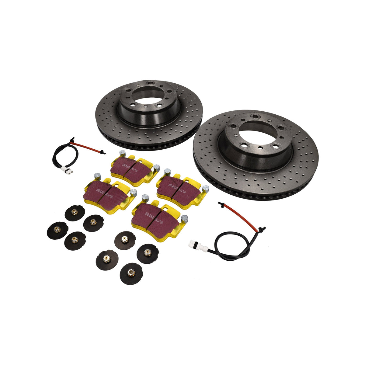 Bremsscheibenpaket mit EBC Sportbremsbelägen Porsche 996 Turbo