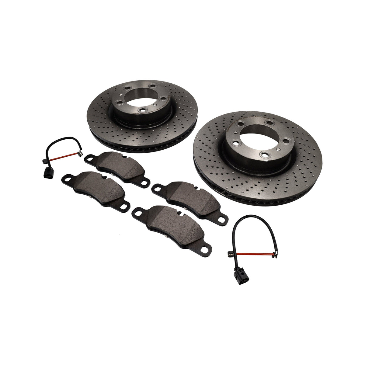 Bremsbeläge und Bremsscheiben-Paket für die Vorderachse des Porsche 991 3.4L von SHW
