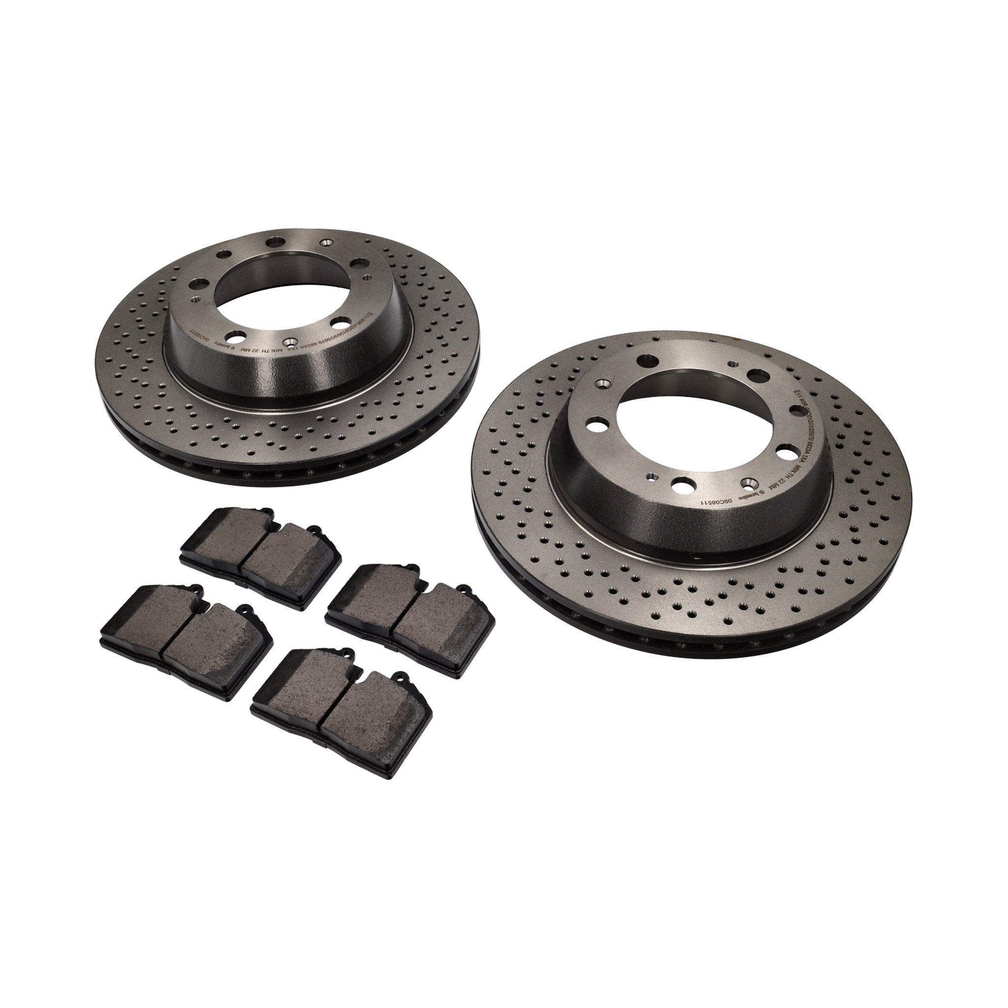 Bremsbeläge & Bremsscheiben-Paket hinten | Porsche 993 C2 / C4 1994 – 1997 | Brembo