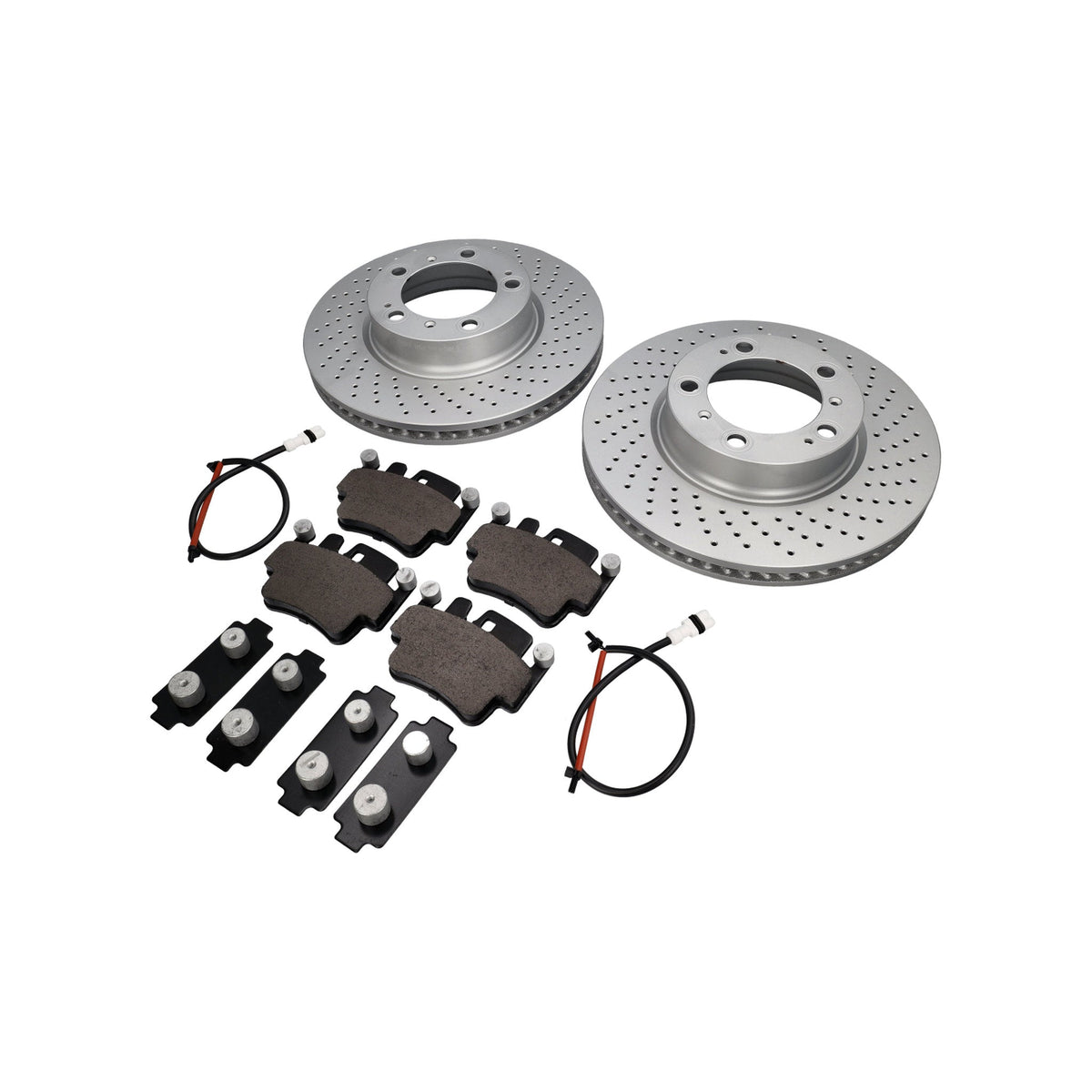 Vordere Bremsbeläge und Bremsscheibenpaket. Porsche 996 1997-04 ABS