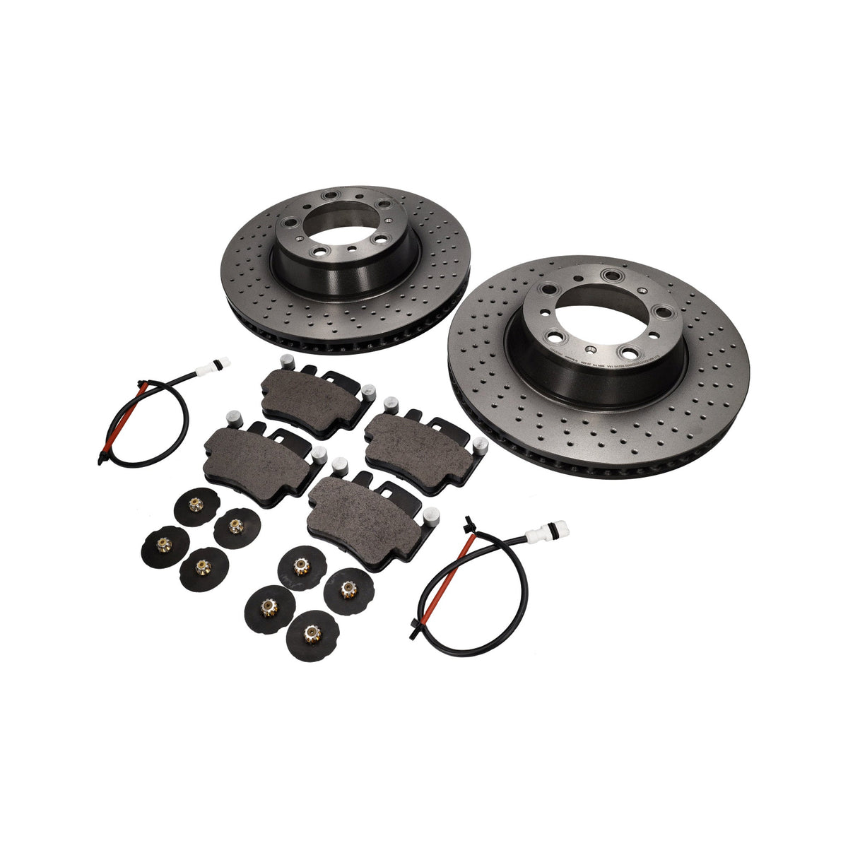Hintere Bremsbeläge und Bremsscheibenpaket. Porsche 996 C4S / 996 Turbo
