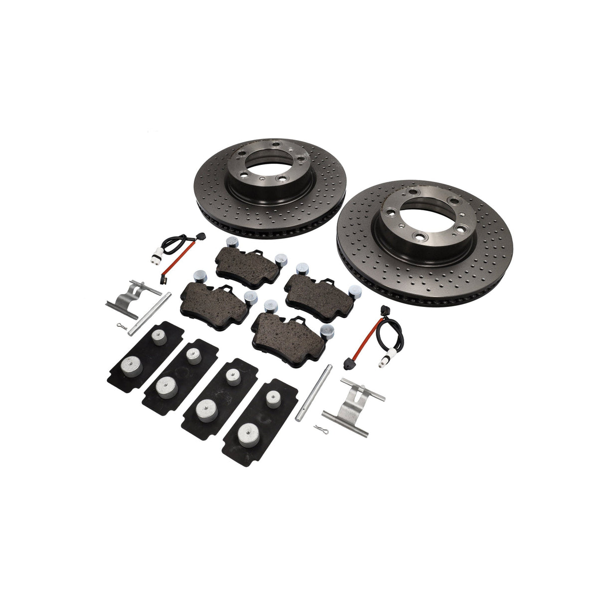 FRONT Brake Pads and Discs Package. Porsche 997 C2 Brembo