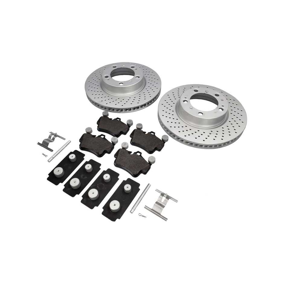 FRONT Brake pads and brake discs package. Porsche 997 C2 Textar