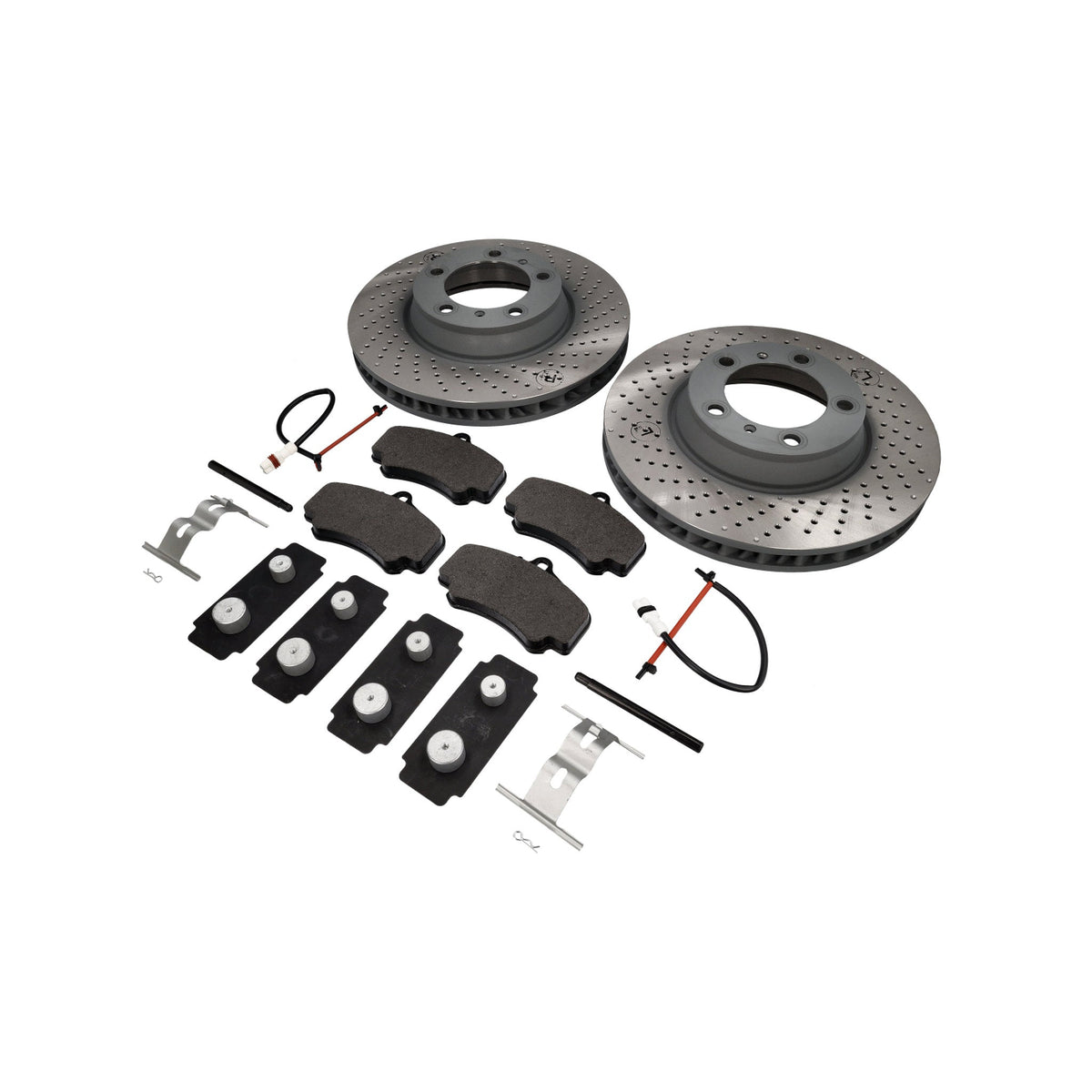 FRONT Brake Pads and Discs Package Porsche 997 C2S Sebro