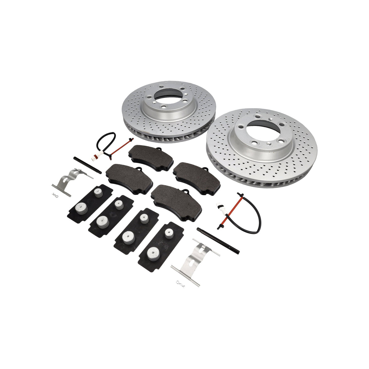Brake pads and brake discs package FRONT Porsche 997 C2S Textar