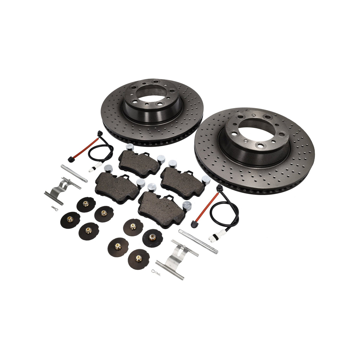 HINTERE Bremsbeläge und Bremsscheibenpaket Porsche 997 Carrera 2S Brembo