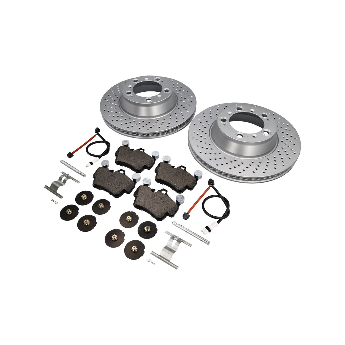 Brake pads and brake discs package REAR Porsche 997 Carrera 2S Textar