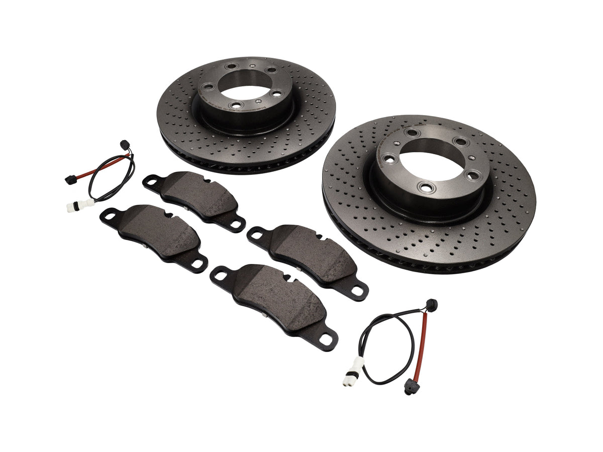 Brake Pads and Brake Discs Package for the Front Axle of the Porsche 997 3.6L C4 from SHW - OEM / Original Equipment Quality