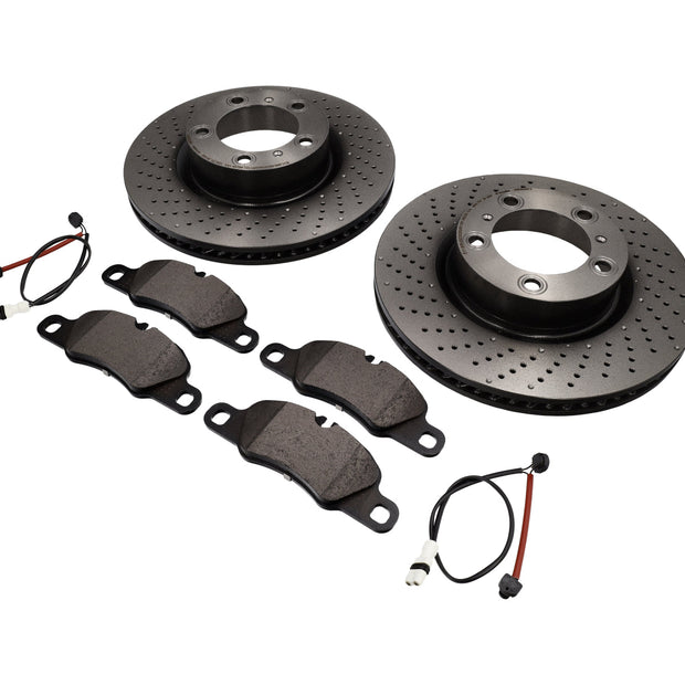 Brake Pads and Brake Discs Package for the Front Axle of the Porsche 997 3.6L C4 from SHW - OEM / Original Equipment Quality
