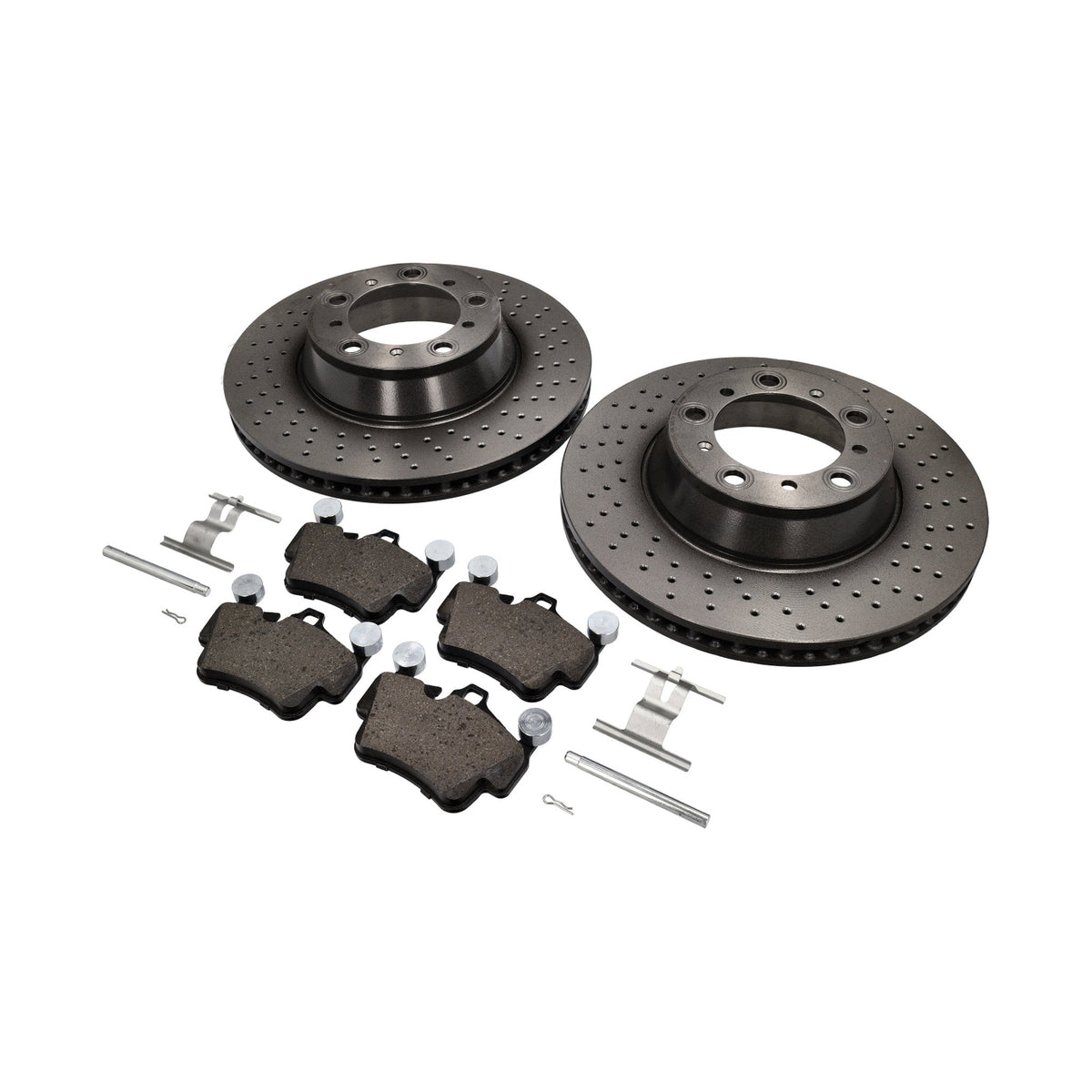 Brake Pads and Brake Discs Set for the Rear Axle. Porsche 997 C2S / C4S
