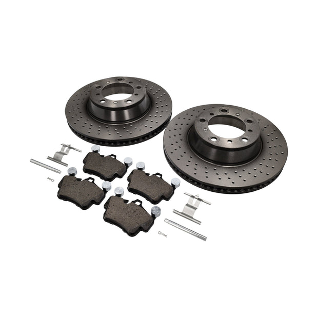 Brake Pads and Brake Discs Set for the Rear Axle. Porsche 997 C2S / C4S