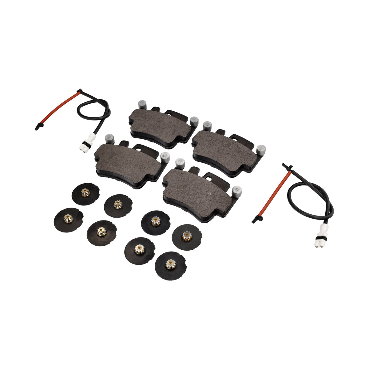 HINTEN Bremsbeläge, Sensoren, Unterlegscheibensatz Porsche 996 Turbo / 996 C4S Brembo