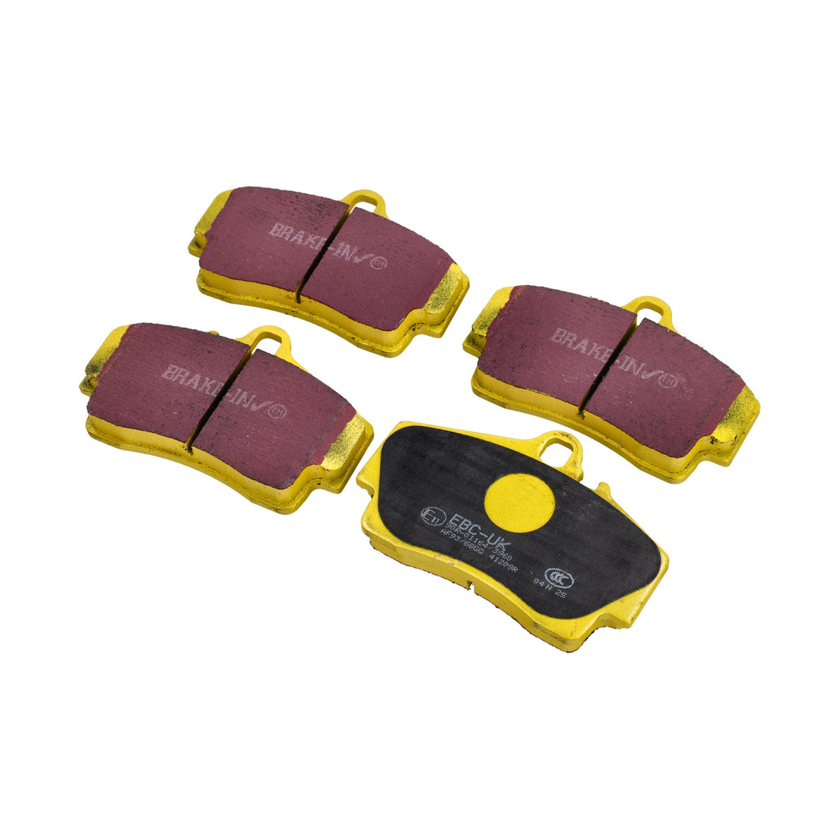 EBC Yellow Stuff Bremsbeläge 'Fast Road' hinten. Porsche 996 / 997 / 986 Boxster / 987 Boxster / 987C Cayman