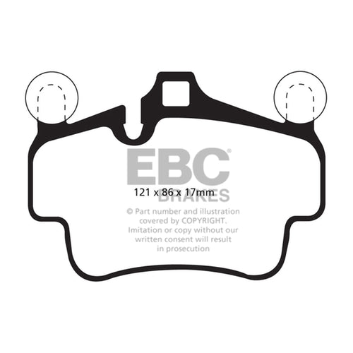 EBC RP-1 Racing-Bremsbeläge hinten. Porsche 997 (OE-Teilenummer 99735294901)