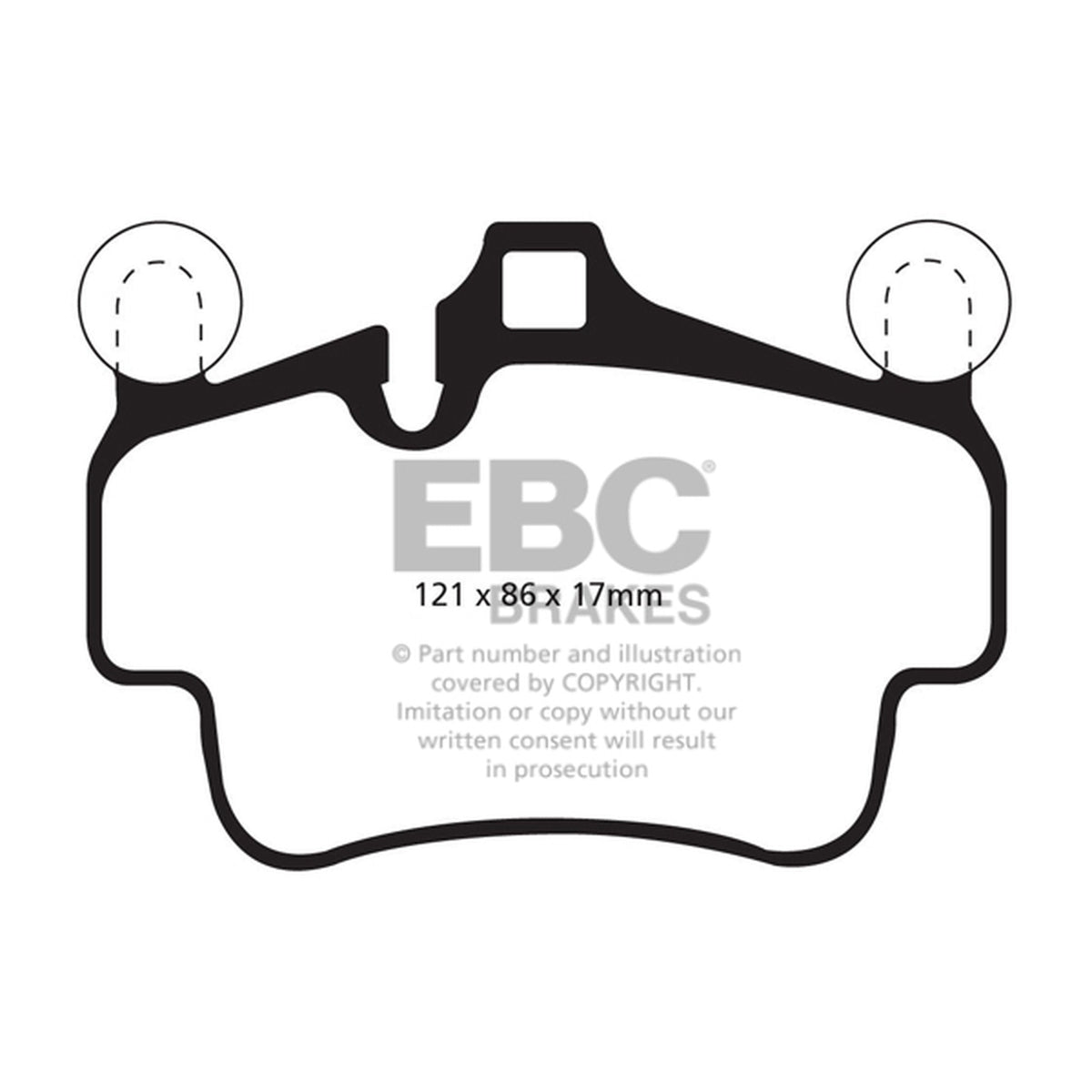 EBC RP-1 Racing-Bremsbeläge hinten. Porsche 997 (OE-Teilenummer 99735294901)