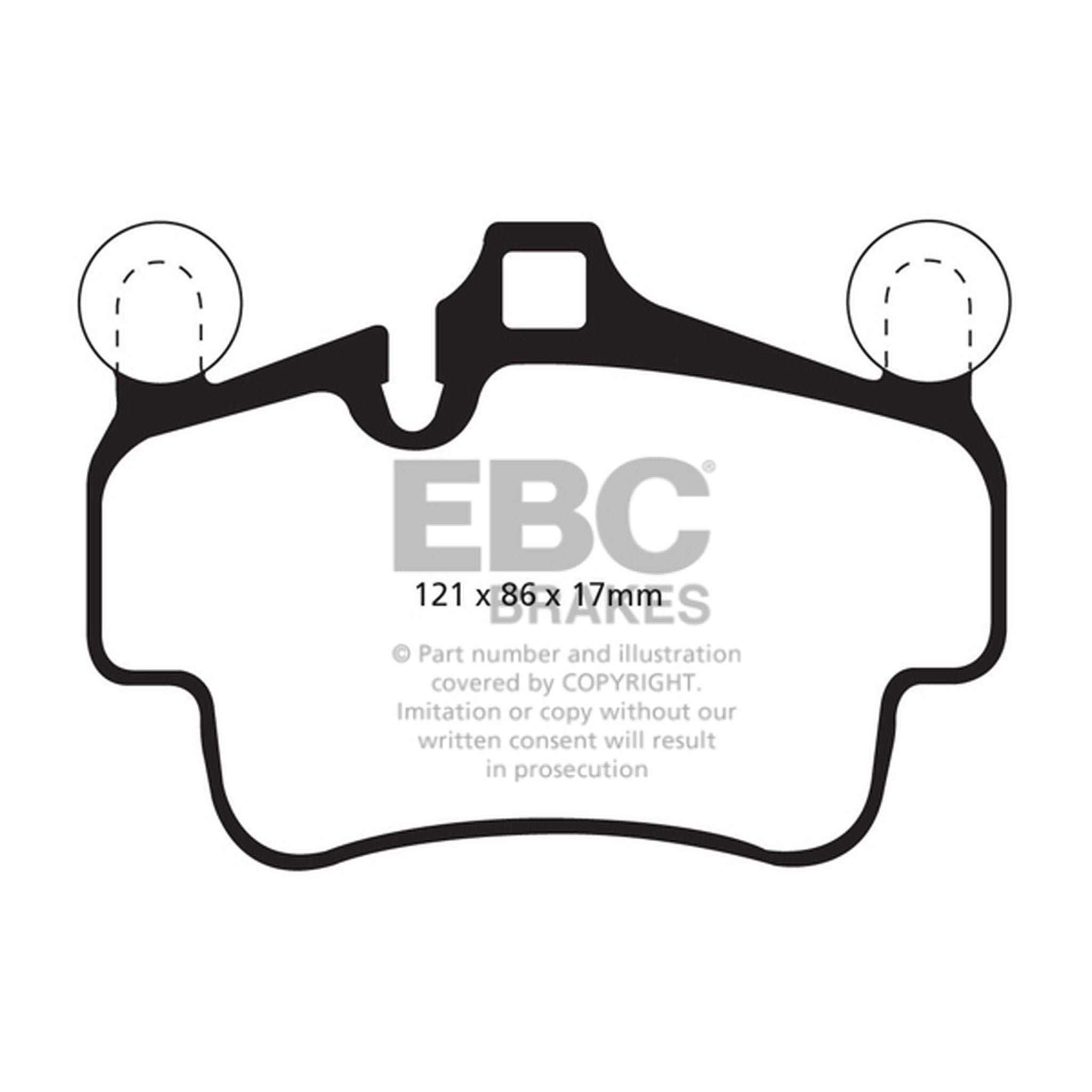 EBC RP-1 Racing Rear Brake Pads. Porsche 997 (OE Part Number 99735294901)
