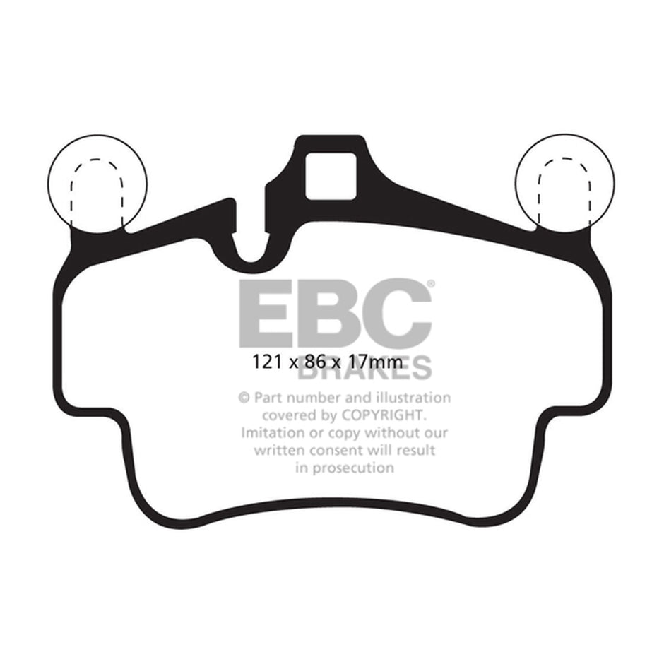 EBC RP-1 Racing Rear Brake Pads. Porsche 997 (OE Part Number 99735294901)